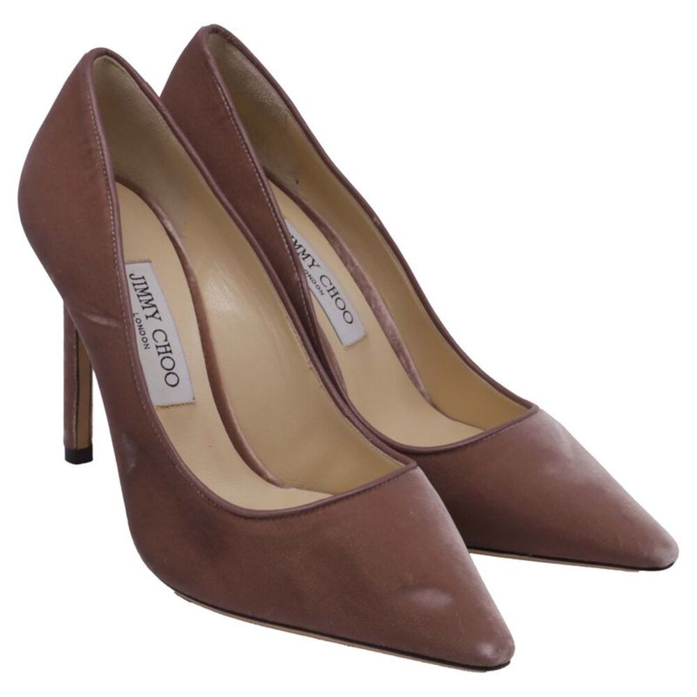 Jimmy Choo Pointed-Toe Pumps in Brown Velvet - Picture 3 of 10